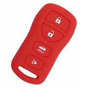 Чехол для пульта ДУ Nissan, 4 кнопки (Красный) фото