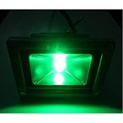 Светодиодный прожектор 10Вт эконом серый/зеленый плоский, IP65/50 фото