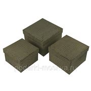 Комплект коробок из 3шт. “Имитация кожи“ 250-008 фото