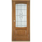 Двери «МебельМассив» (Тульские двери) модель Антик натуральный шпон остекленная