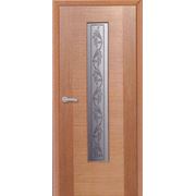 Дверь межкомнатная шпонированная «Рондо» Светлый дуб (остекленное). фотография
