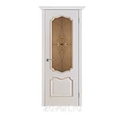 Межкомнатная дверь натуральный шпон, Модель: Премьера Белая Патина фото