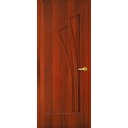Дверное полотно Веер Итальянский орех,глухая с рисунком фото