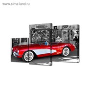 Картина модульная на подрамнике “Ретро автомобиль“ 26х50см; 26х31см; 26х40см 50х80см фото