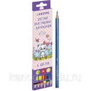 Карандаши цветные deVENTE Карандаши цвет. 6цв “My Cat“ 2М пластиковые фото