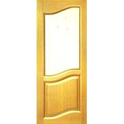 Дверь остекленная шпонированная Парус 600 мм Анегри (полотно) фото