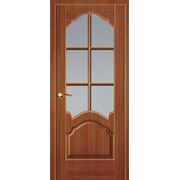 Межкомнатные двери Триада модель «Рубин» дуб тонированный остекленные фото