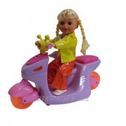Танцующая кукла на мотоцикле со светом и звуком ID2