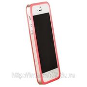 Бампер GRIFFIN для iPhone 5 розовый с прозрачной полосой