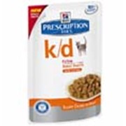 Корм для котов Hill's Prescription Diet k/d паучи для кошек с почечной недостаточностью с лососем 85 гр фотография