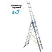 Лестница 3-х секц.3х 7 ступ. (h-лест 4.22м, h-стрем 2.95м) фото