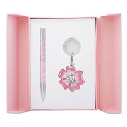Набор подарочный Langres Bloom: ручка шариковая и брелок, розовый LS.122019-10