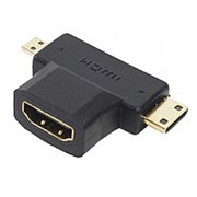 Переходник HDMI F в mini HDMI/micro HDMI M