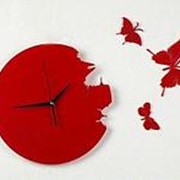 Часы дизайнерские настенные “Бабочки“ фотография