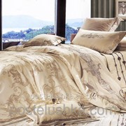 Комплект постельного белья шелковый жаккард La scala 3D-035 Двуспальный Евро фото