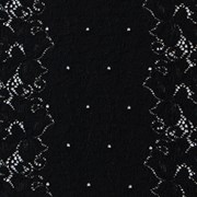 Кружево эластичное, цв. S04-чёрный, шир. 16,5 см  фотография