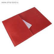 Обложка для паспорта с внешним карманом, цвет красный