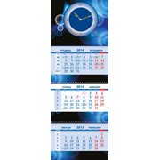 Квартальный календарь с часами Бизнес фото