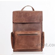 Рюкзак P019 коричневый Кожа