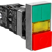 Кнопка двойная NP2-EW8465 1НО+1НЗ AC/DC 220/230В(LED) IP40 CHINT 574745 фото