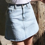 Женская джинсовая юбка с карманами в расцветках. Ф-3-1218
