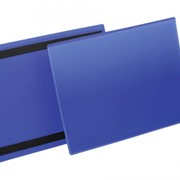 Карман для документов и маркировки с магнитным креплением, горизонтальный А4 Синий