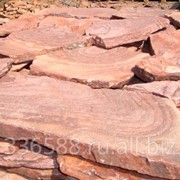 Природный камень Красный с разводами - рисунком песчаник Терракотовый