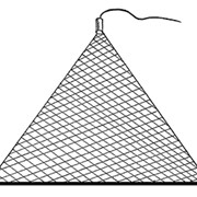 Рыболовная косынка треугольная из лески 150*150*150, толщина 0.17 фотография