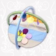 Коврик игровой "Ромашка цветная" с дугами и подвесными игрушками