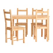 Кухоний дерев'яний стіл та 4 стілці INGO/ IVAR 98.980.69 фотография