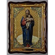 Икона храмовая с багетом Благодатное небо Божья матерь, в фигурном киоте 82х114 фото
