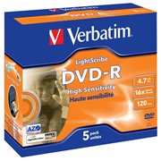 Диск DVD-R Verbatim, 4.7 GB Slim