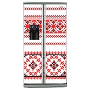 Наклейки виниловые для холодильника Side-by-side Украинский орнамент фото