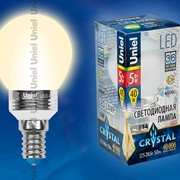 Лампа CRYSTAL серия (Специальная серия для хрустальных люстр) LED-G45P-5W/WW/E14/FR ALC02SL пластик фотография