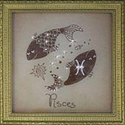 Картина Рыбы малые с кристаллами Swarovski (1712) фото