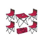 Комплект мебели для пикника ECOS TD-10 т.вишневый, стол+4стула фото