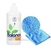 Моющее средство для мытья посуды с глицерином Balance 500 мл 2шт+Салфетка из микрофибры универсальная NY, 30х30 см фото