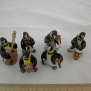 Фарфоровые фигурки пингвины-музыканты фото