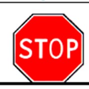 Дорожный знак Движение без остановки запрещено фото