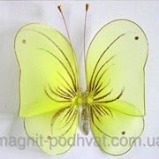 Бабочка декоративная большая для штор и тюлей желтая фото