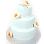 Голубой свадебный торт №248 фото