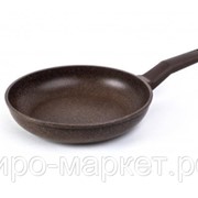 Сковорода алюминиевая “Меланж“ 0424-10, 240мм с антипригарным покрытием, коричневая фотография