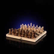 Шахматы “Основа“ (доска дерево 29х29 см,фигуры дерево, король h=7.2 см, пешка h=4.5 см) микс фото