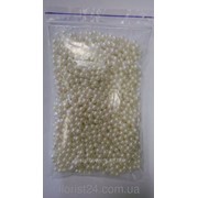 Бусины декоративные 6 мм белые фото