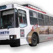 Изготовление и размещение рекламы на борах троллейбусов в Хмельницком