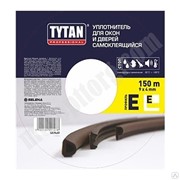 Уплотнитель Е - профиль белый (150 m. x 9 mm. x 4 mm,) "TYTAN" С-000176971