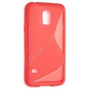 Чехол силиконовый для Samsung Galaxy S5 mini S-Line TPU (Красный) фотография