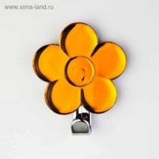 Крючок декоративный «Цветок» жёлтый фото