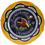 Сыр твердый сычужный `Костромской` 45% жирности