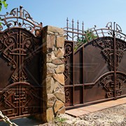 Ворота калитки заборы кованые фотография